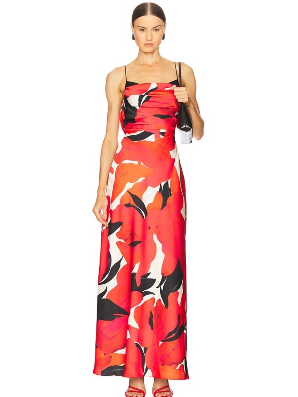AMUR Alyina Gown in Red Bloom